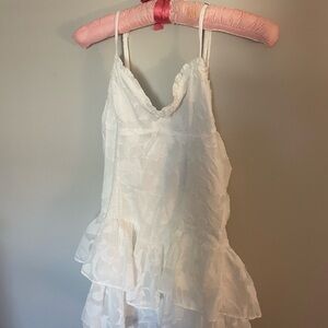 White ruffle dress!!!